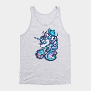 Blue Sugar Rush Unicorn Tank Top